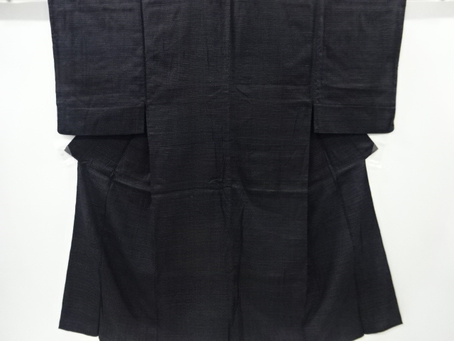アンティーク　絣柄織り出し手織り紬単衣男物着物